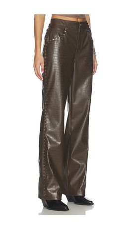 LAMARQUE LAMARQUE x REVOLVE Devin Faux Leather Croco Studded Pant