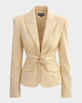 LaMarque Wiley Belted Leather Blazer