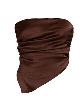 Lamarque Women's Baila Strapless Satin Scarf Top