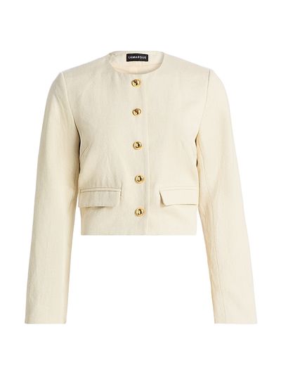 Lamarque Women's Francina Cotton-Linen Tailored Jacket