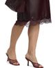 Lamarque Women's Sonja Faux Leather Lace-Trimmed Midi-Skirt - 6