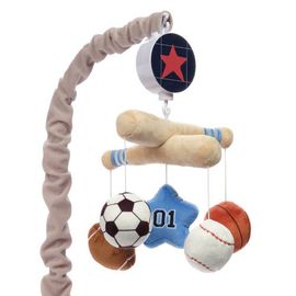 Lambs & Ivy Lambs & Ivy Baby Sports Musical Baby Crib Mobile Soother Toy