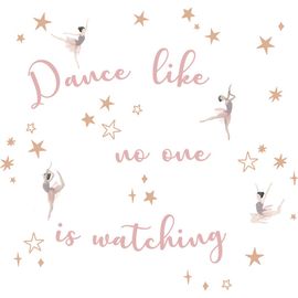 Lambs & Ivy Lambs & Ivy Ballerina Baby Dance Like No One is Watching Wall Decals/Stickers
