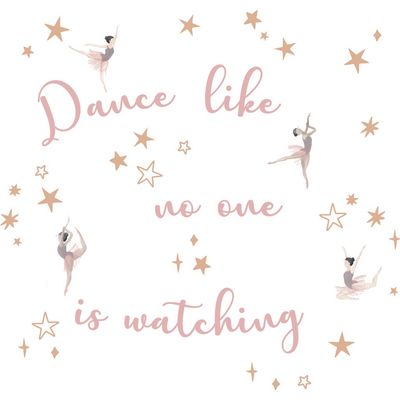 Lambs & Ivy Lambs & Ivy Ballerina Baby Dance Like No One is Watching Wall Decals/Stickers