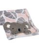 Lambs & Ivy Lambs & Ivy Calypso Koala Leaf Print Luxury Coral Fleece Baby Blanket - 1