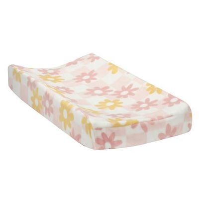 Lambs & Ivy Lambs & Ivy Daisy Dreams Checkered Soft Luxury Changing Pad Cover