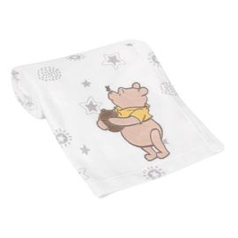 Lambs & Ivy Lambs & Ivy Disney Baby WINNIE THE POOH Fleece Appliqued Baby Blanket