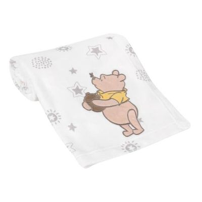 Lambs & Ivy Lambs & Ivy Disney Baby WINNIE THE POOH Fleece Appliqued Baby Blanket