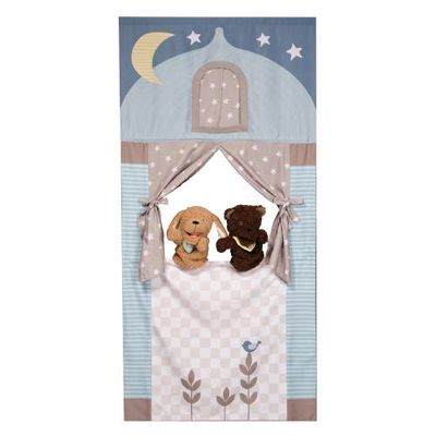 Lambs & Ivy Lambs & Ivy Doorway Puppet Theater Developmental Toy with 2 Luxury Hand Puppets