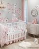 Lambs & Ivy Lambs & Ivy Floral Garden Watercolor Cotton Baby Fitted Crib Sheet - 5