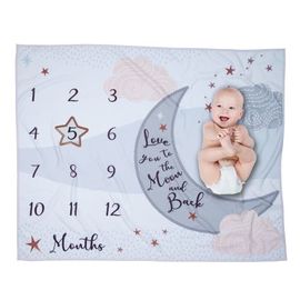 Lambs & Ivy Lambs & Ivy Goodnight Moon Milestone Photo Opportunity Soft Fleece Baby Blanket
