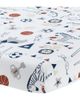 Lambs & Ivy Lambs & Ivy Hall of Fame Animals/Sports 100% Cotton Fitted Baby Crib Sheet - 1