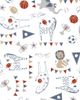 Lambs & Ivy Lambs & Ivy Hall of Fame Animals/Sports 100% Cotton Fitted Baby Crib Sheet - 5