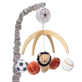 Lambs & Ivy Lambs & Ivy Hall of Fame Lion/Sports Balls Musical Baby Crib Mobile Soother Toy