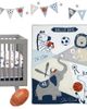 Lambs & Ivy Lambs & Ivy Hall of Fame Sports Animals 5-Piece Crib Bedding Set - 1