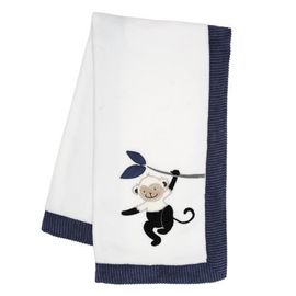 Lambs & Ivy Lambs & Ivy Jungle Party Monkey Soft Fleece Baby Blanket