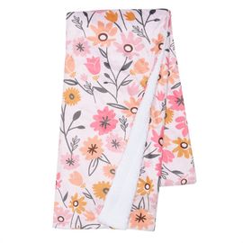 Lambs & Ivy Lambs & Ivy Little Garden Soft Luxurious Floral Warm Fleece Baby Blanket