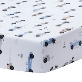 Lambs & Ivy Lambs & Ivy Little Racer Cotton Cars/Transportation Fitted Crib/Toddler Sheet
