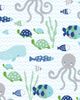 Lambs & Ivy Lambs & Ivy Oceania 100% Cotton Whale with Octopus and Fish Nautical Ocean Theme Fitted Crib Sheet - 3