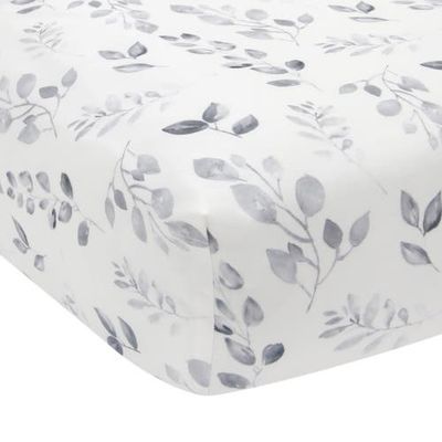 Lambs & Ivy Lambs & Ivy Painted Forest Watercolor Leaf Print Baby Fitted Crib Sheet