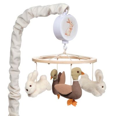 Lambs & Ivy Lambs & Ivy Signature Bunny Hop Musical Baby Crib Mobile Soother Toy