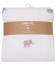 Lambs & Ivy Lambs & Ivy Signature Elephant Creamy Linen Embroidered Baby Crib Quilt - 3