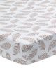 Lambs & Ivy Lambs & Ivy Signature Leaves Print Organic Cotton Fitted Crib Sheet - 1