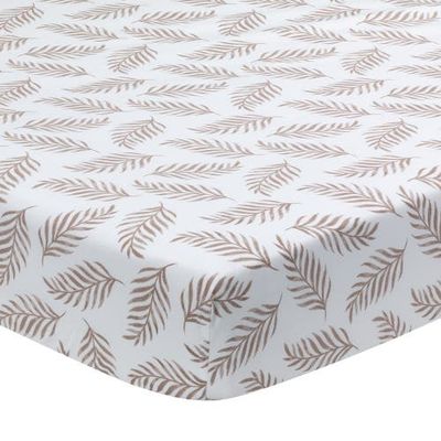 Lambs & Ivy Lambs & Ivy Signature Leaves Print Organic Cotton Fitted Crib Sheet