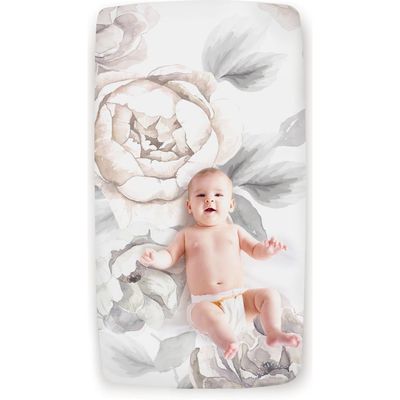 Lambs & Ivy Lambs & Ivy Signature Watercolor Floral Organic Cotton Fitted Crib Sheet