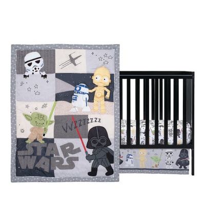 Lambs & Ivy Lambs & Ivy Star Wars Classic 3-Piece Baby Crib Bedding Set - Yoda/Darth Vader