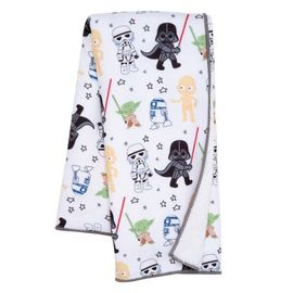 Lambs & Ivy Lambs & Ivy Star Wars Classic Fleece Baby Blanket - Yoda/Darth Vader/R2-D2/C-3PO