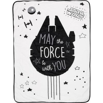 Lambs & Ivy Lambs & Ivy Star Wars Millennium Falcon Soft Faux Shearling Baby Blanket