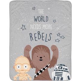 Lambs & Ivy Lambs & Ivy Star Wars Rebels R2D2/C-3PO/Chewbacca Soft Faux Shearling Baby Blanket