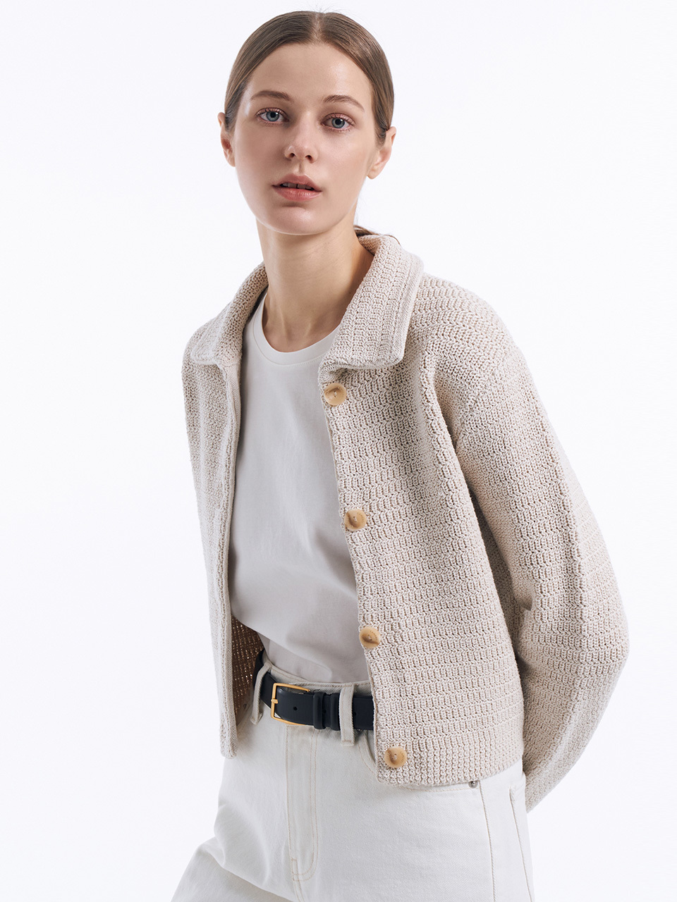 Lamerei Crop Knit Cardigan _2 Colors