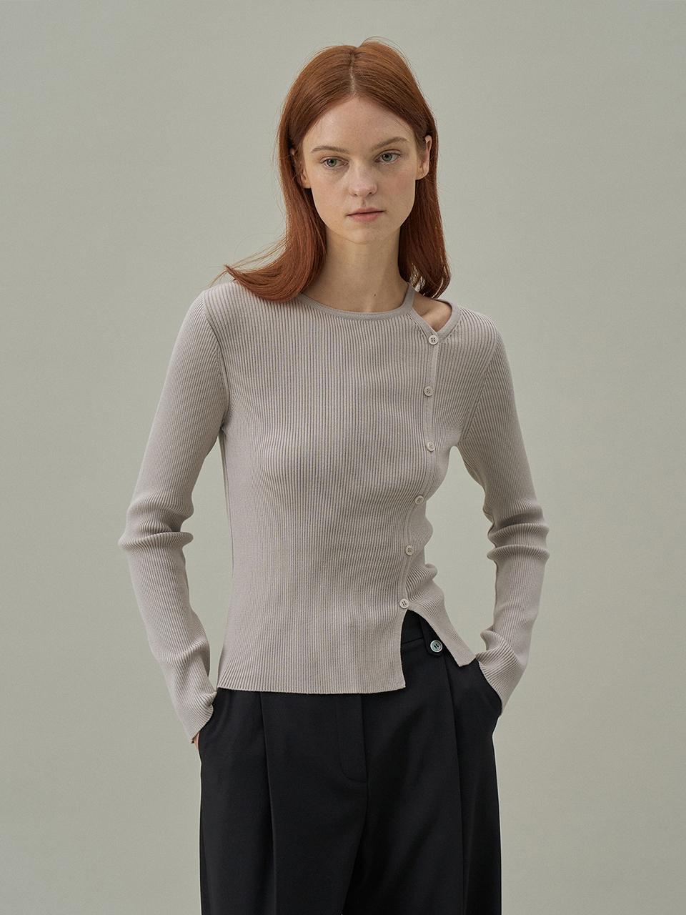 Lamerei Cutout Ribbed Knit Top - 3colors