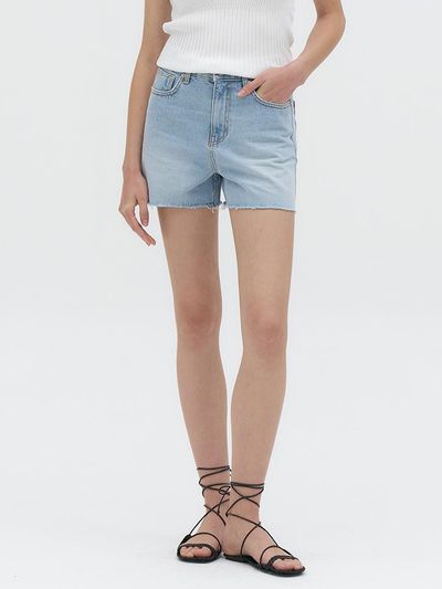Lamerei Cutting Short Denim[LMBDSUDN4116]-Light Blue