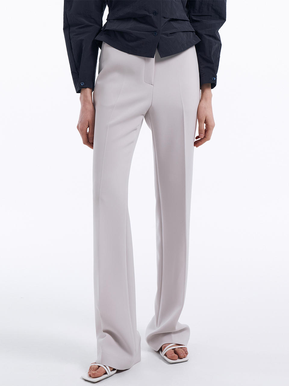 Lamerei Semi Boot-cut Pants _Light Gray