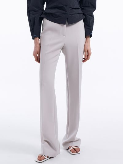 Lamerei Semi Boot-cut Pants _Light Gray