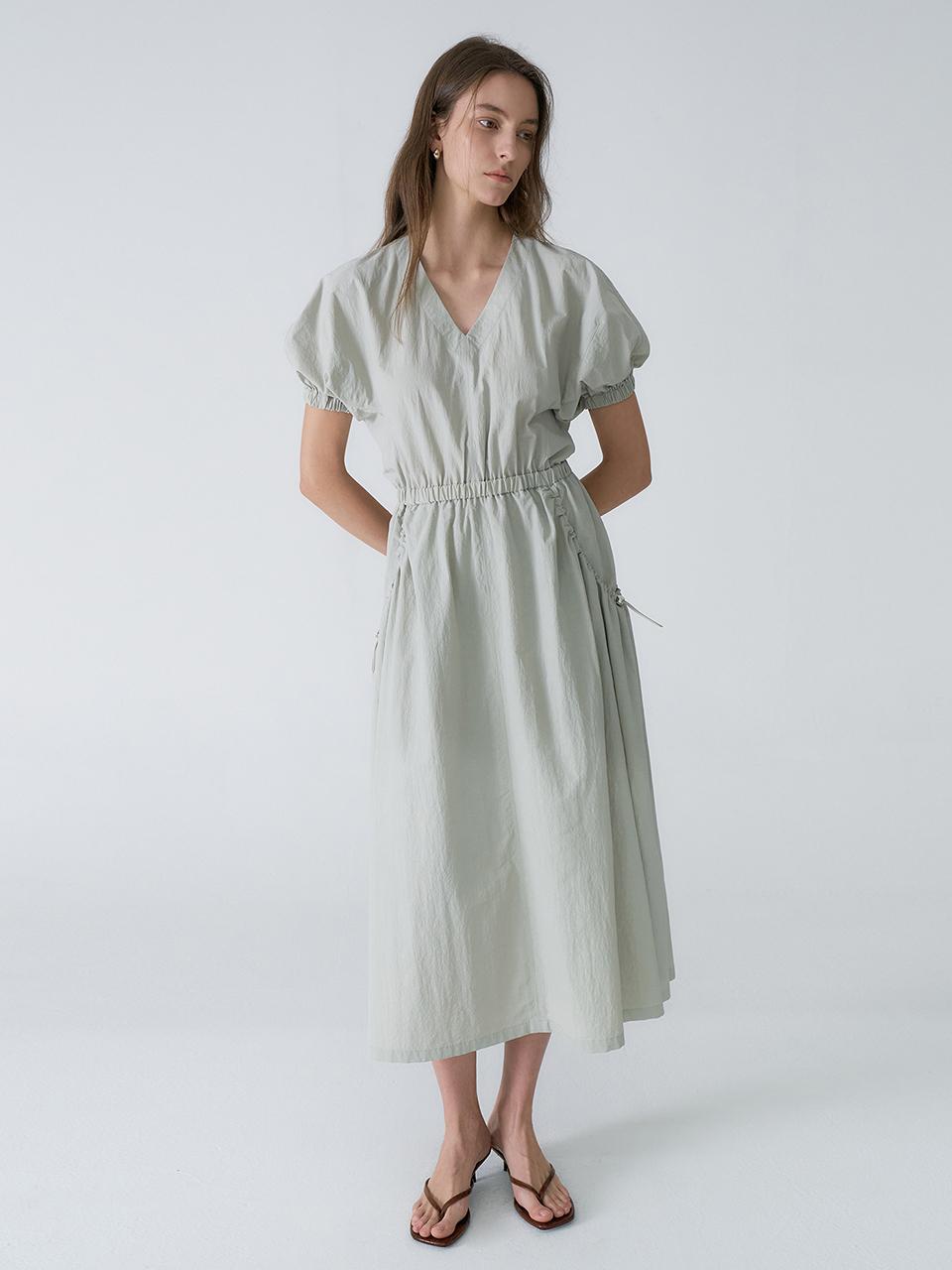 Lamerei String Banding Dress[LMBDSUDR809]-Moss Green