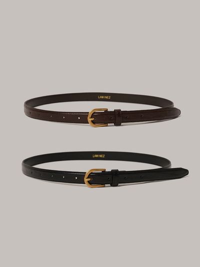 Laminez 20mm Basic Leather Belt_2 color (Gold)