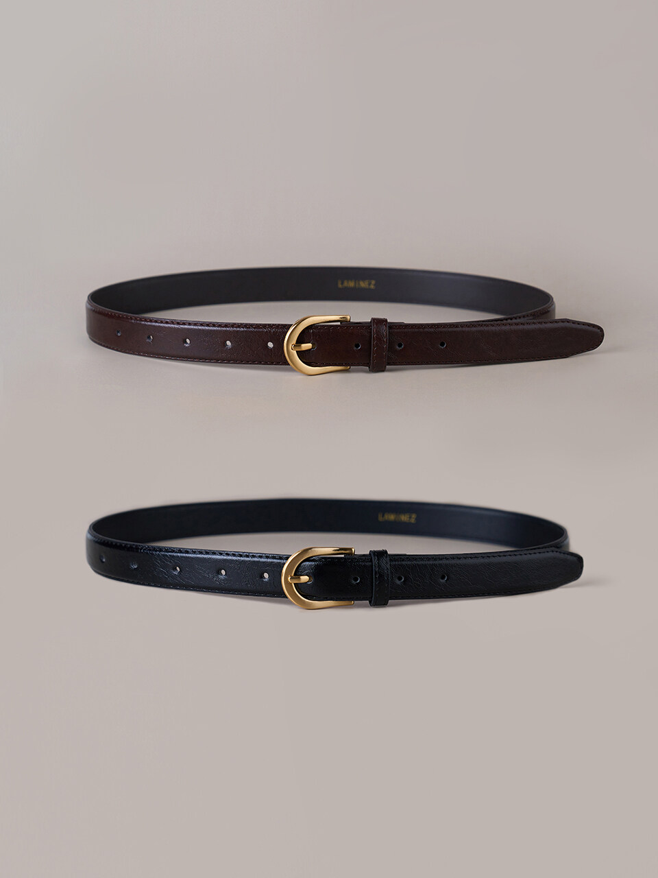 Laminez 25mm Basic Leather Belt - 2 color (Gold)