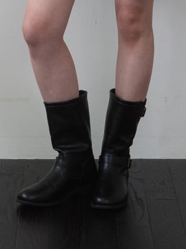 Laminez Belted Middle Boots - Black