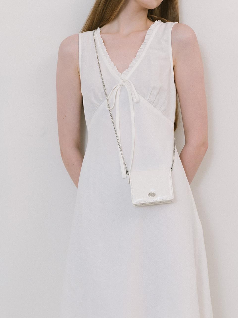 Laminez Crack Chain Mini Bag [WHITE]