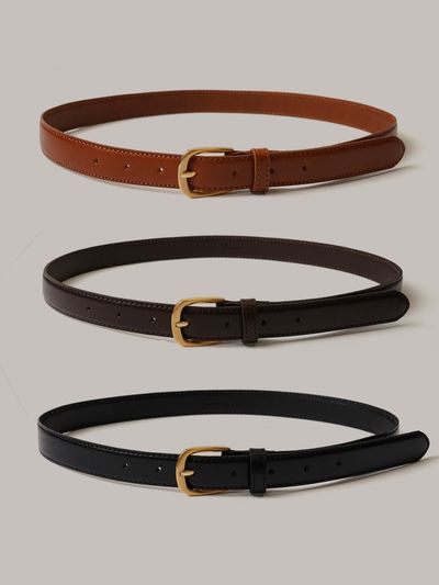 Laminez Hide Gold Buckle Belt