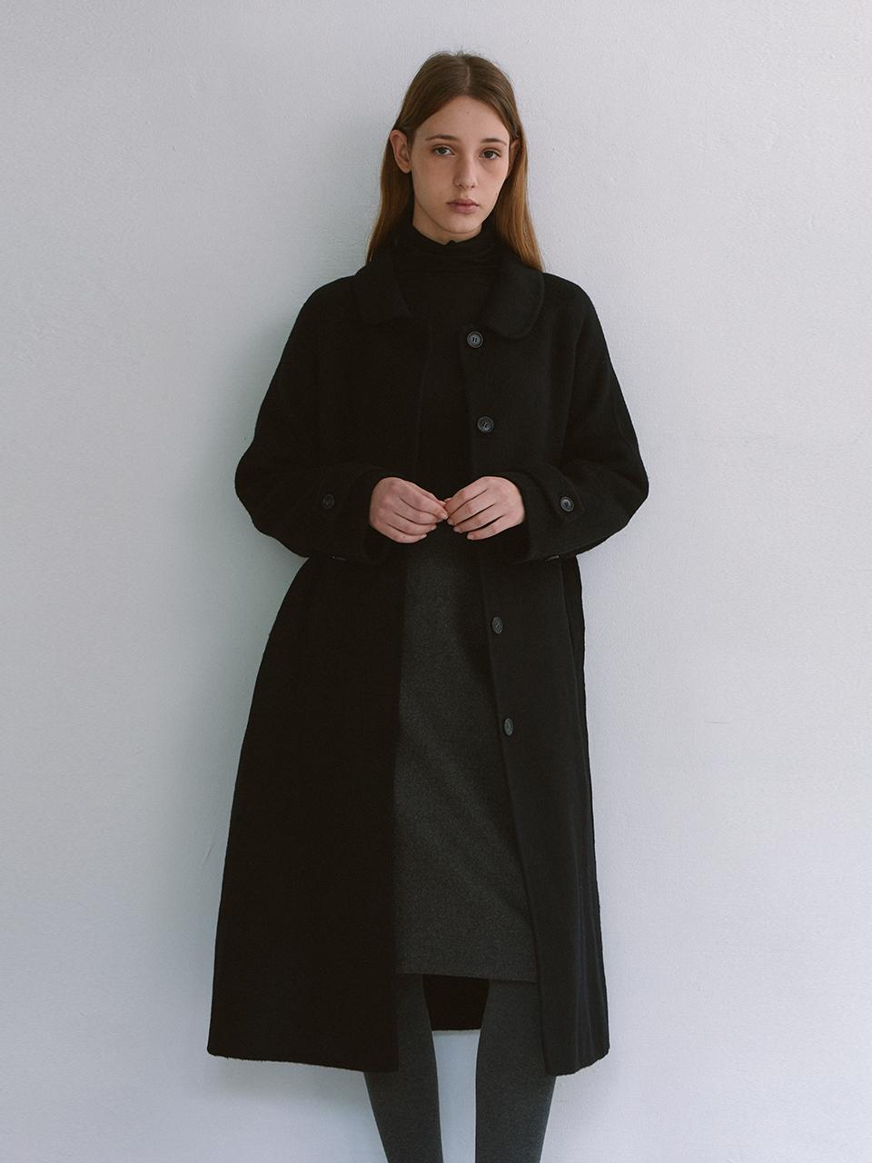 Laminez Raglan Handmade Long Coat - Black