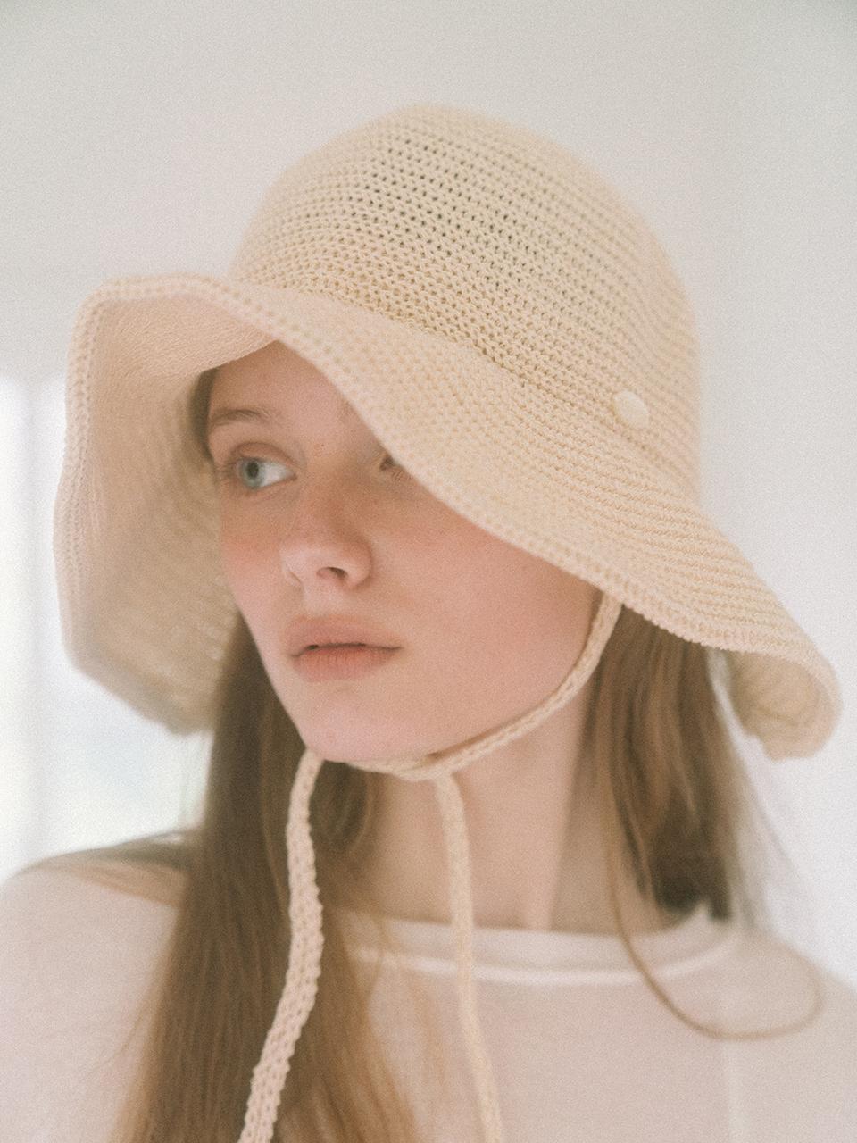 Laminez Rattan Strap Bucket Hat [Ivory]