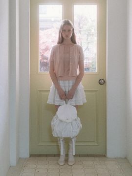 Laminez Shine Silver Backpack [Ivory]