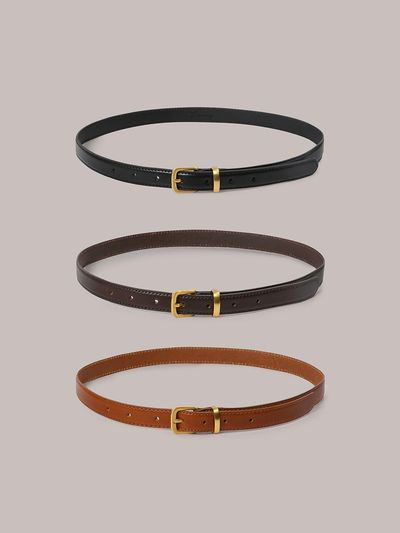 Laminez Simple Cowhide Belt - 3 Colors