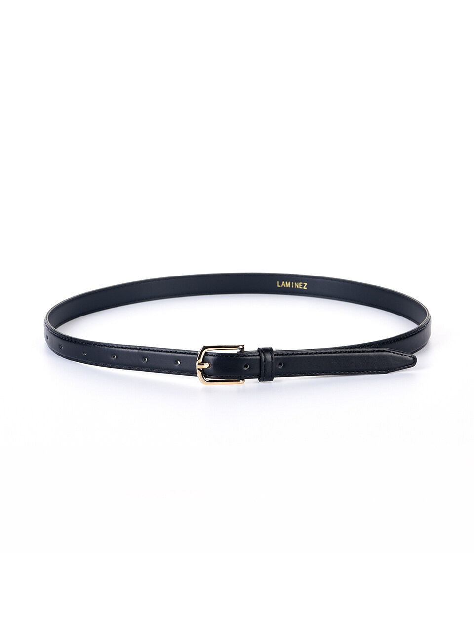 Laminez Standard Vegan Leather Belt_Black (Gold)