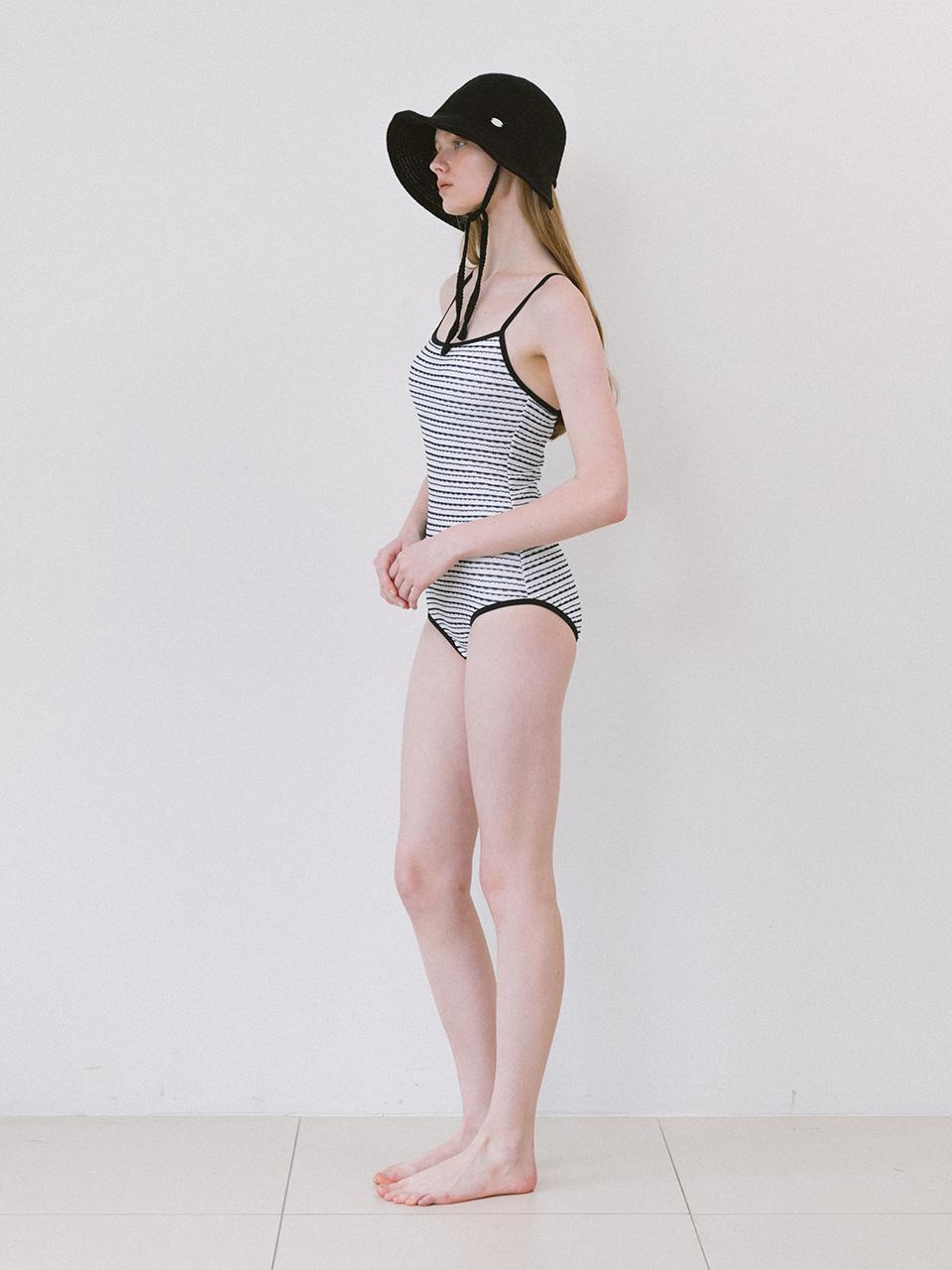 Laminez Twee Stripe Swimsuit [Black]